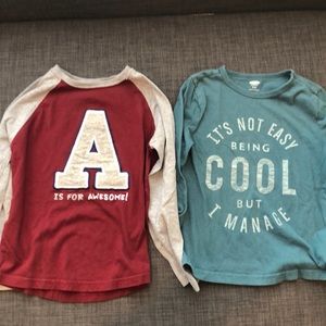 “Awesome” and “Cool” long sleeved shirts (5T)